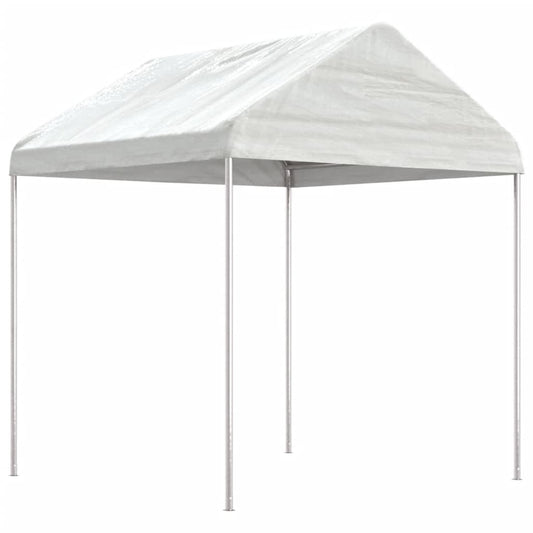 Altán se střechou bílý 2,28 x 2,23 x 2,69 m polyethylen