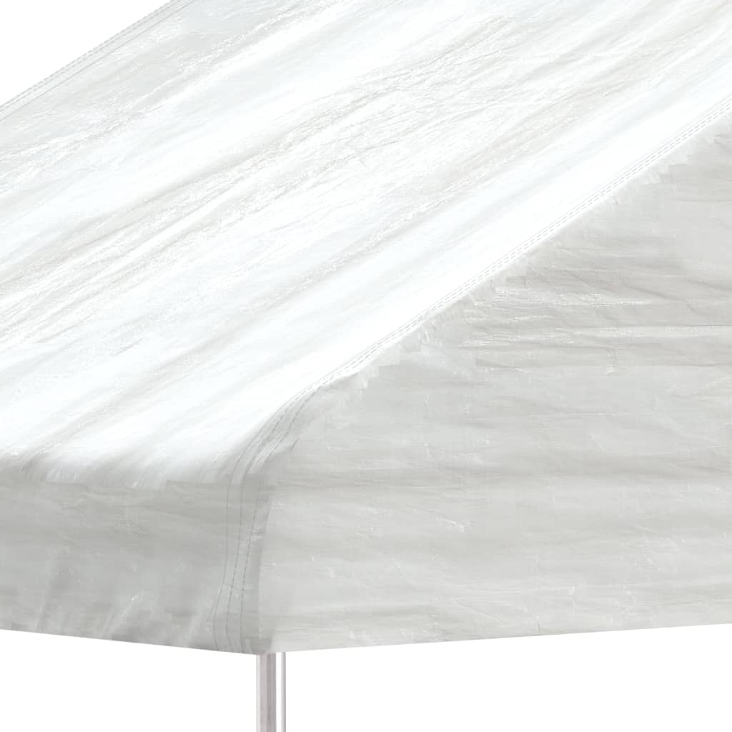 Altán se střechou bílý 4,08 x 2,23 x 3,22 m polyethylen