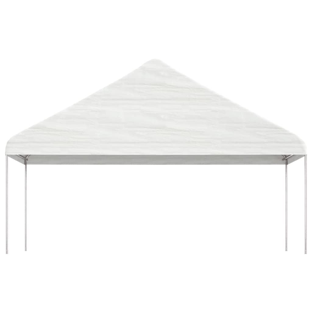 Altán se střechou bílý 5,88 x 2,23 x 3,75 m polyethylen