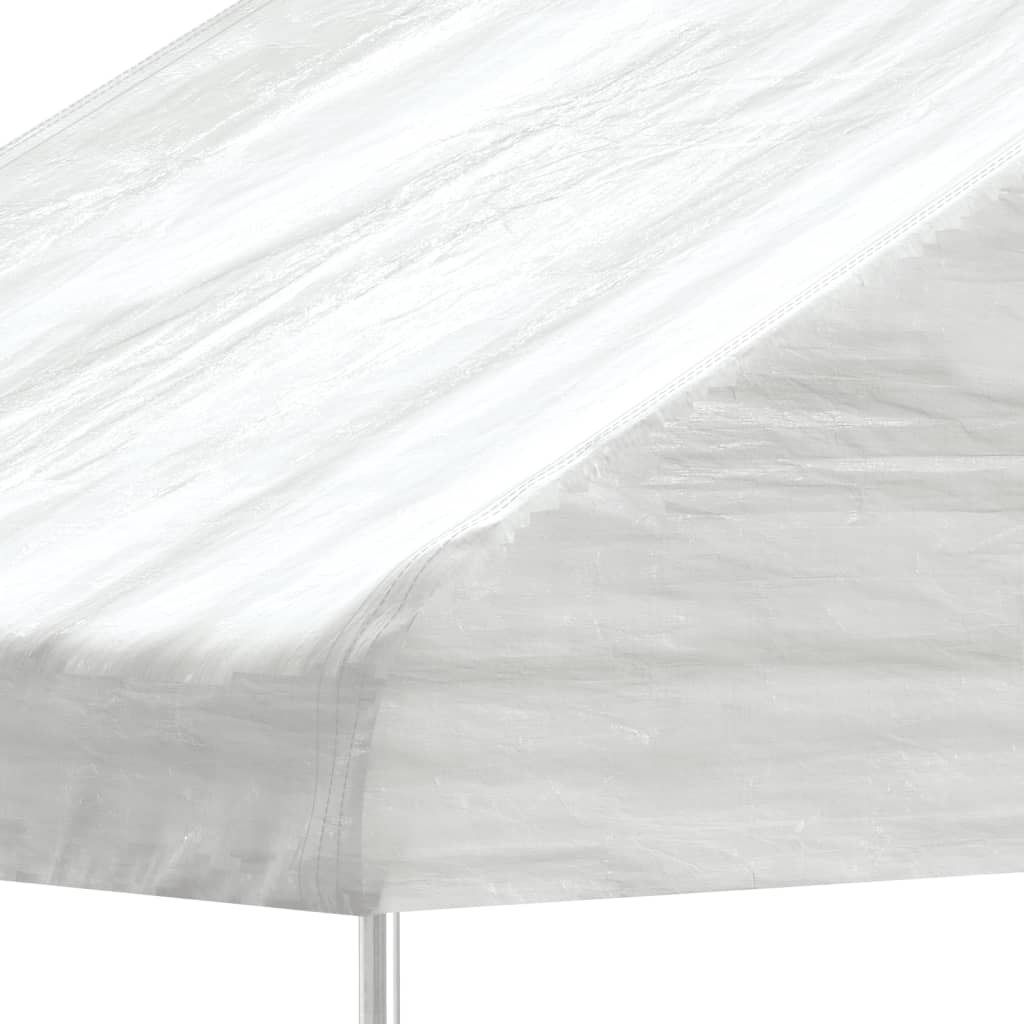Altán se střechou bílý 5,88 x 2,23 x 3,75 m polyethylen