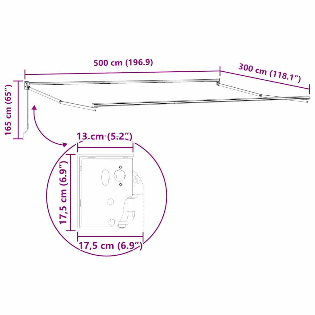 Markýza Bílá 5 x 3 m kov
