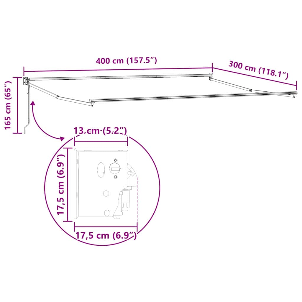 Markýza Bílá 4 ×3 m kov
