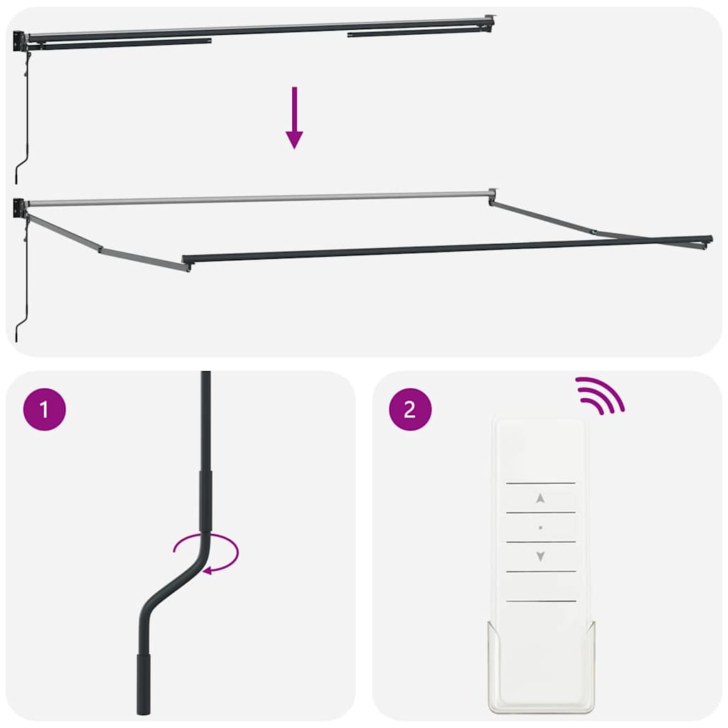 Markýza Antracit 4,5 ×3 m kov