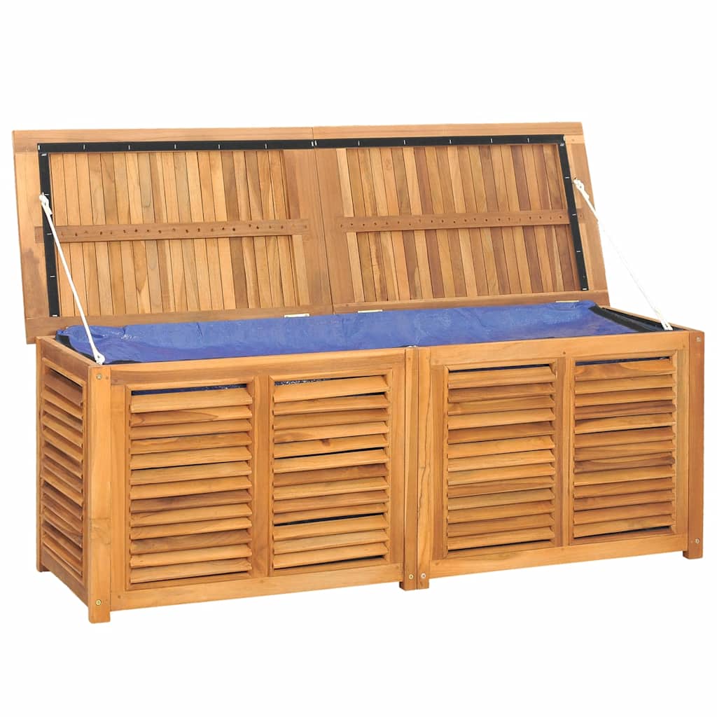 Zahradní úložný box s vložkou 150 x 50 x 55 cm masivní teak