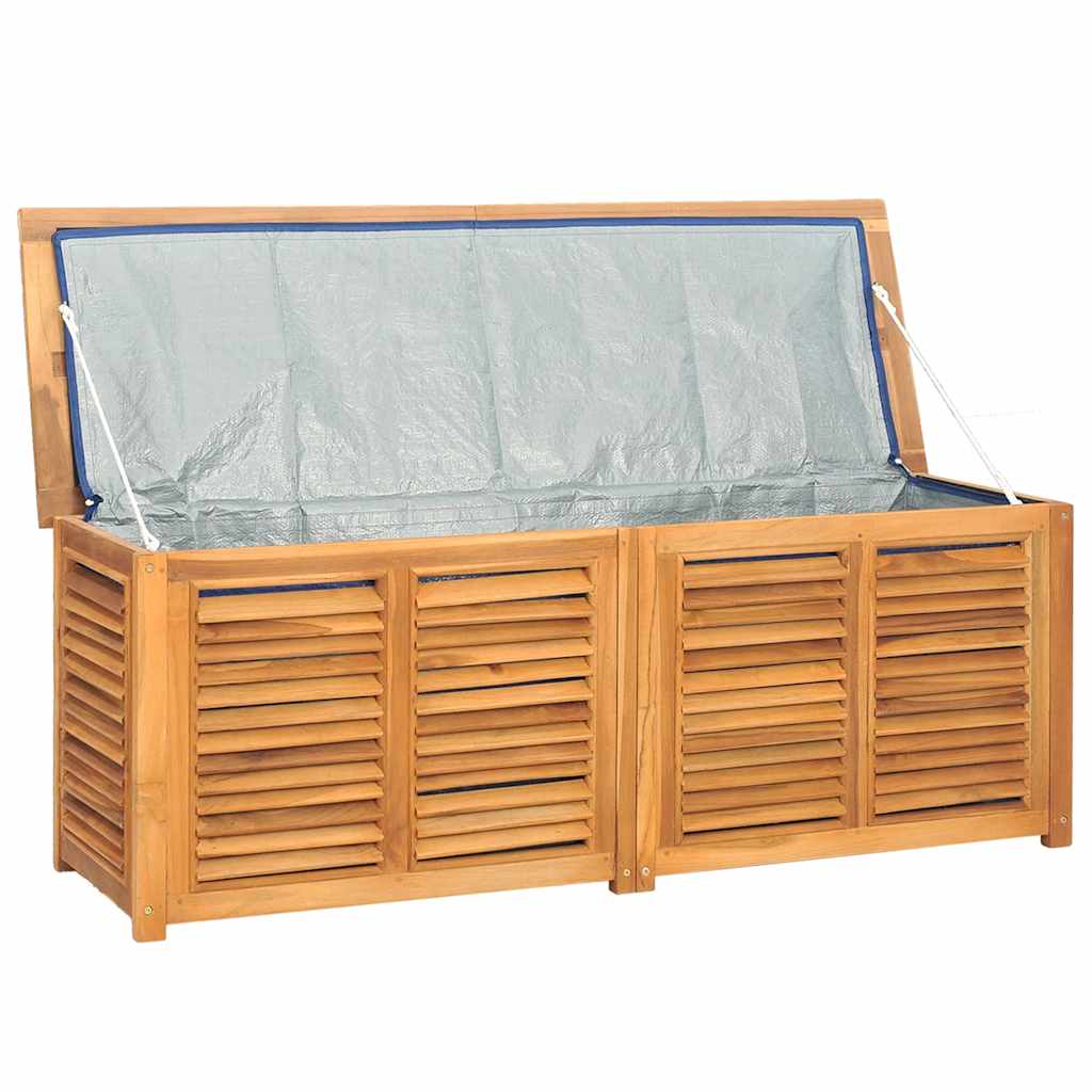 Zahradní úložný box s vložkou 150 x 50 x 55 cm masivní teak