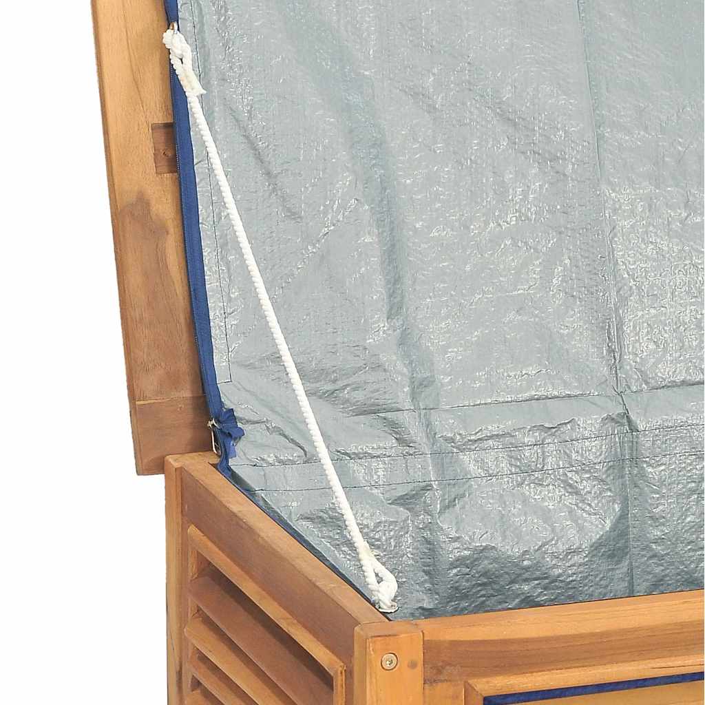 Zahradní úložný box s vložkou 150 x 50 x 55 cm masivní teak