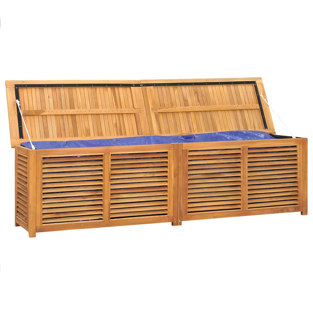 Zahradní úložný box s vložkou 200 x 50 x 55 cm masivní teak
