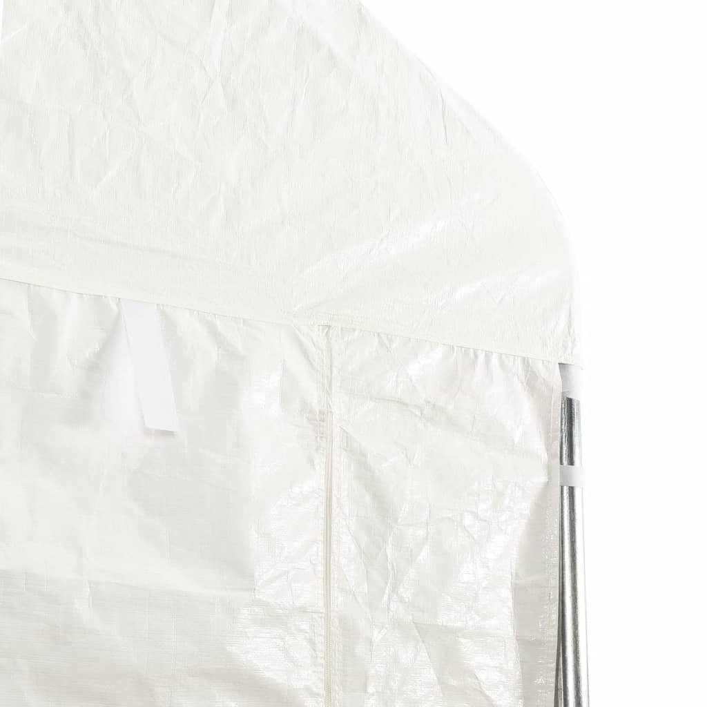 Altán se střechou bílý 8,92 x 4,08 x 3,22 m polyethylen