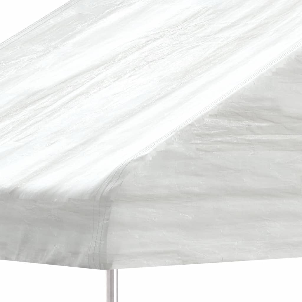 Altán se střechou bílý 6,69 x 2,28 x 2,69 m polyethylen