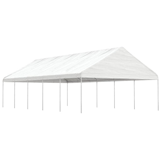 Altán se střechou bílý 11,15 x 5,88 x 3,75 m polyethylen