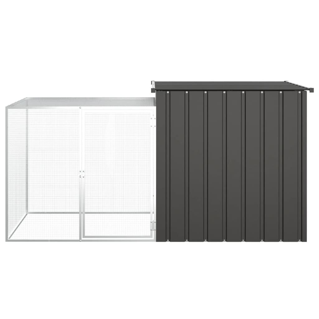 Klec pro králíky antracitová 200 x 91 x 100 cm pozinkovaná ocel
