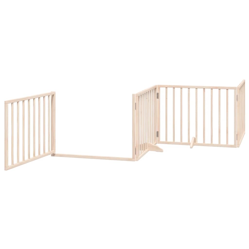 Zábrana pro psy s dvířky skládací 6 panelů 480 cm topol