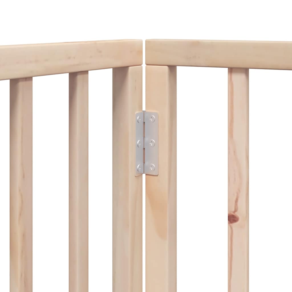 Zábrana pro psy s dvířky skládací 8 panelů 640 cm topol