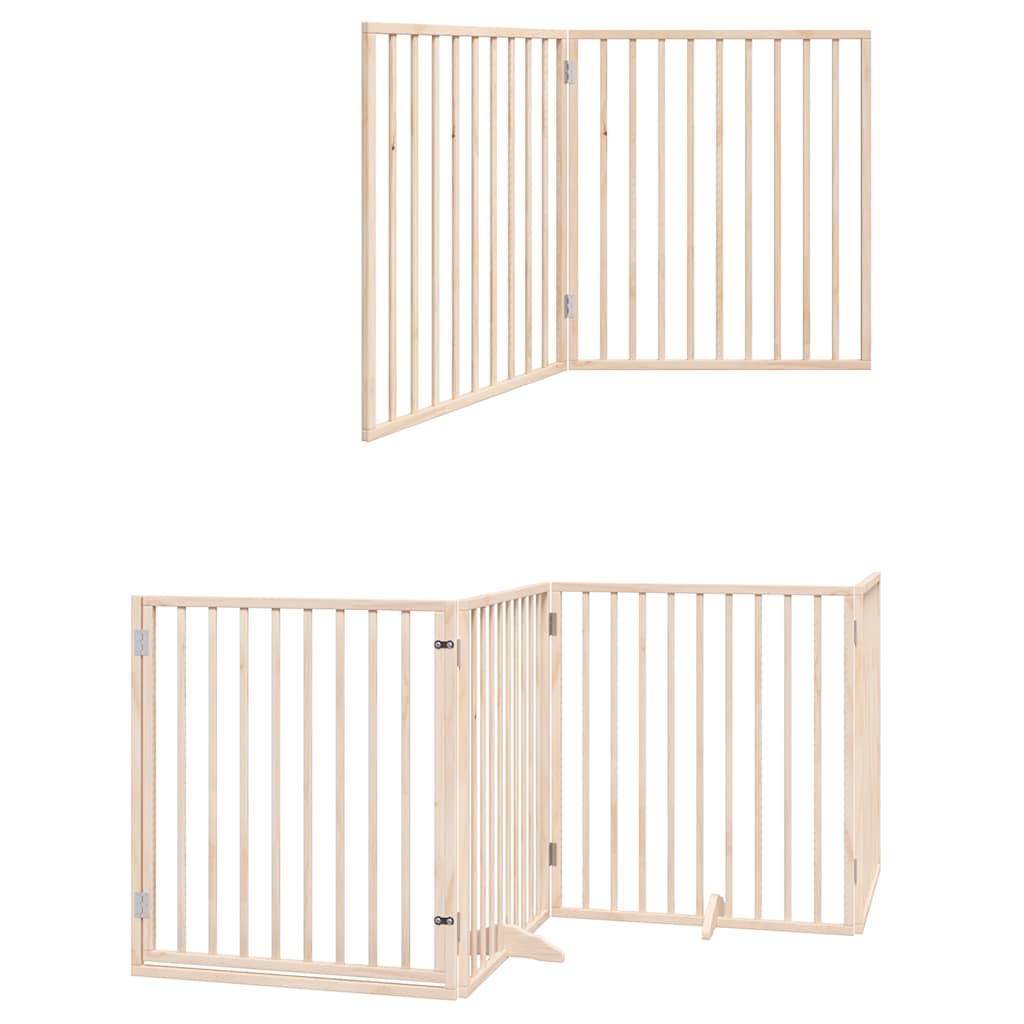 Zábrana pro psy s dvířky skládací 12 panelů 960 cm topol