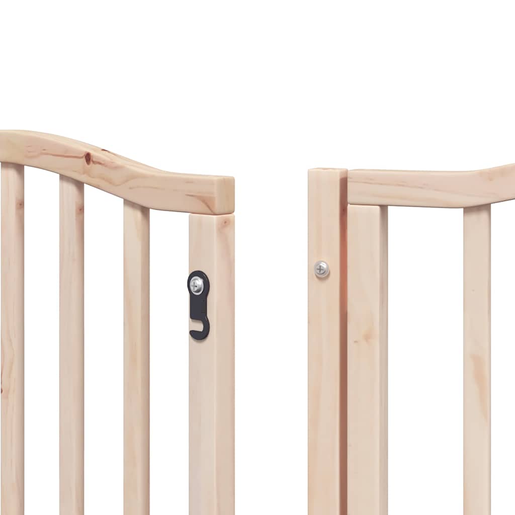 Zábrana pro psy s dvířky skládací 9 panelů 450 cm topol