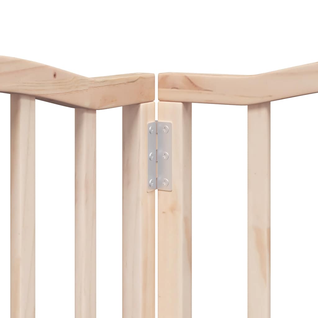 Zábrana pro psy s dvířky skládací 12 panelů 600 cm topol