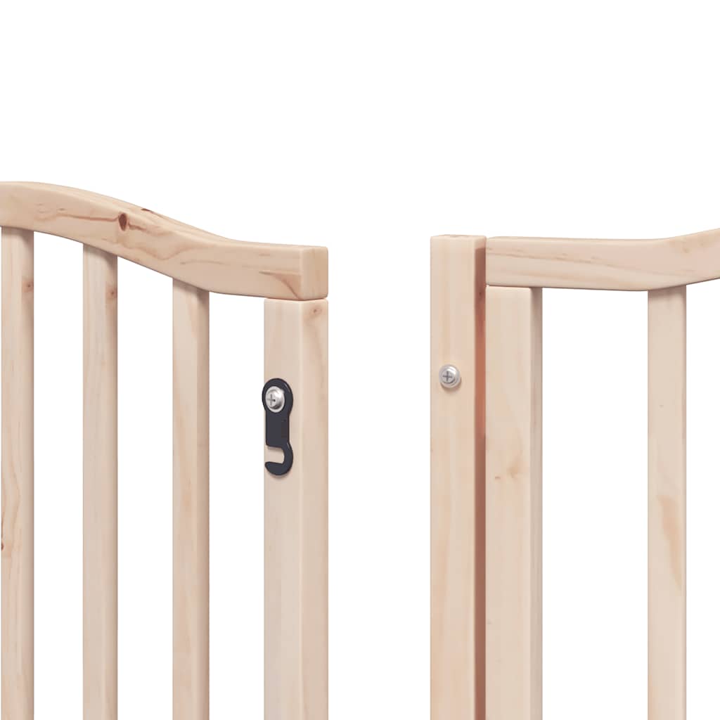 Zábrana pro psy s dvířky skládací 12 panelů 600 cm topol
