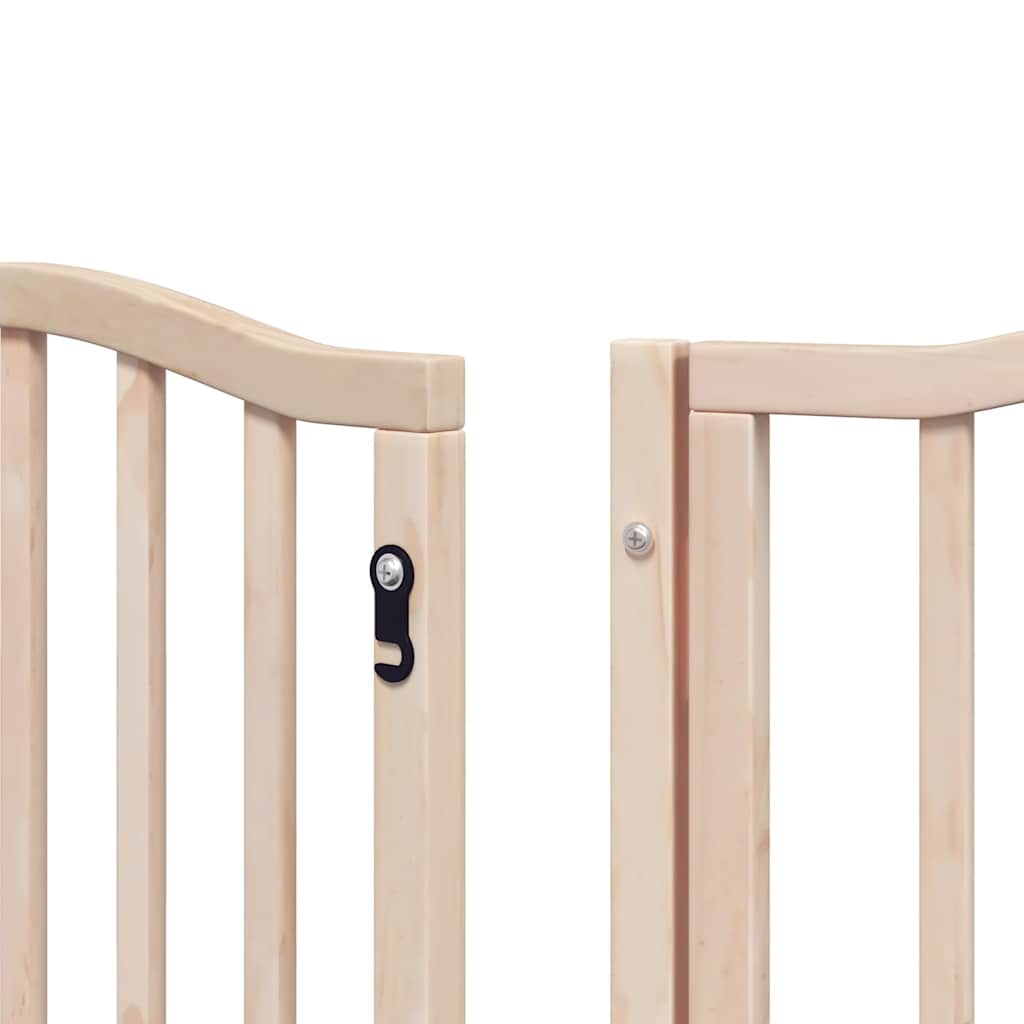 Zábrana pro psy s dvířky skládací 12 panelů 600 cm topol