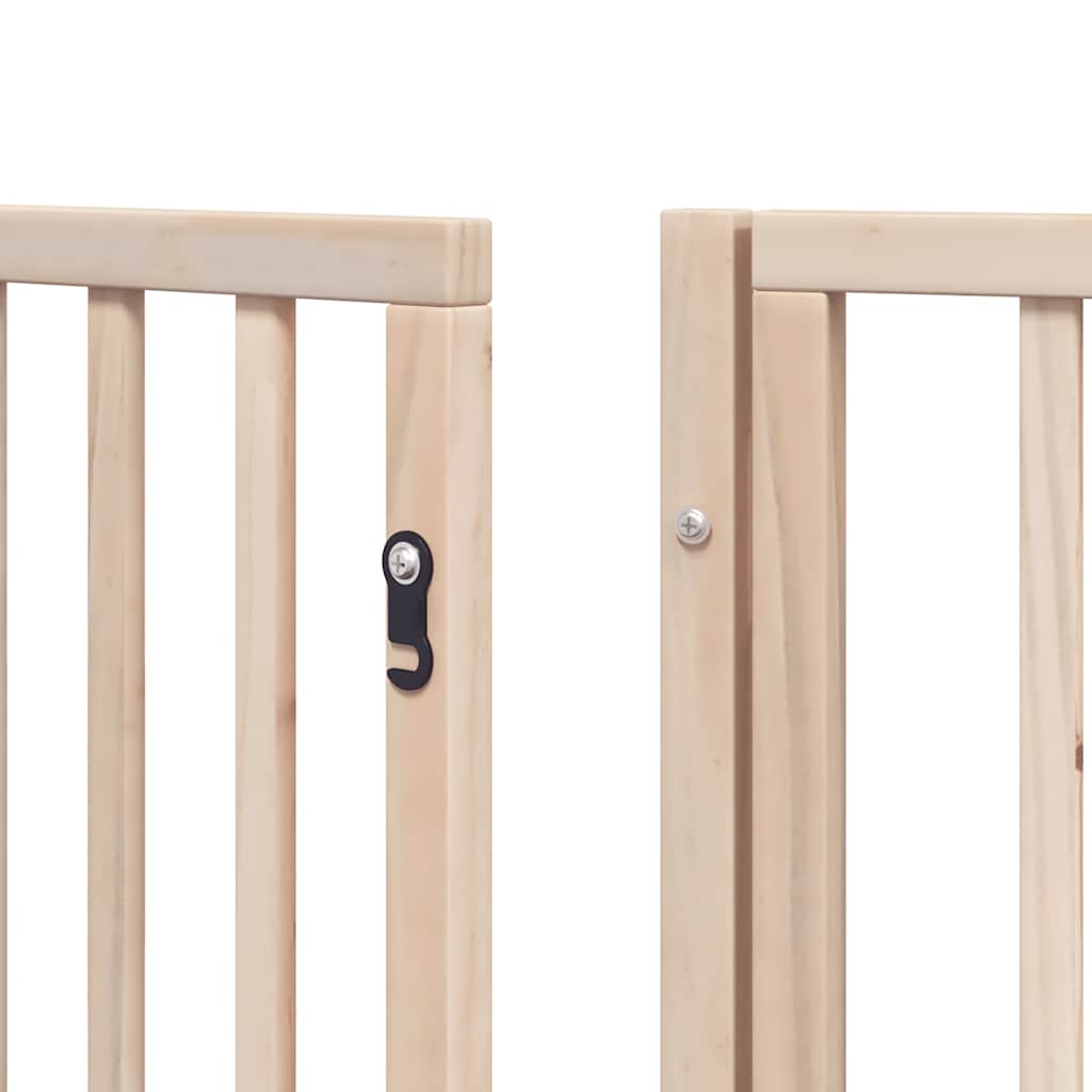 Zábrana pro psy s dvířky skládací 15 panelů 750 cm topol