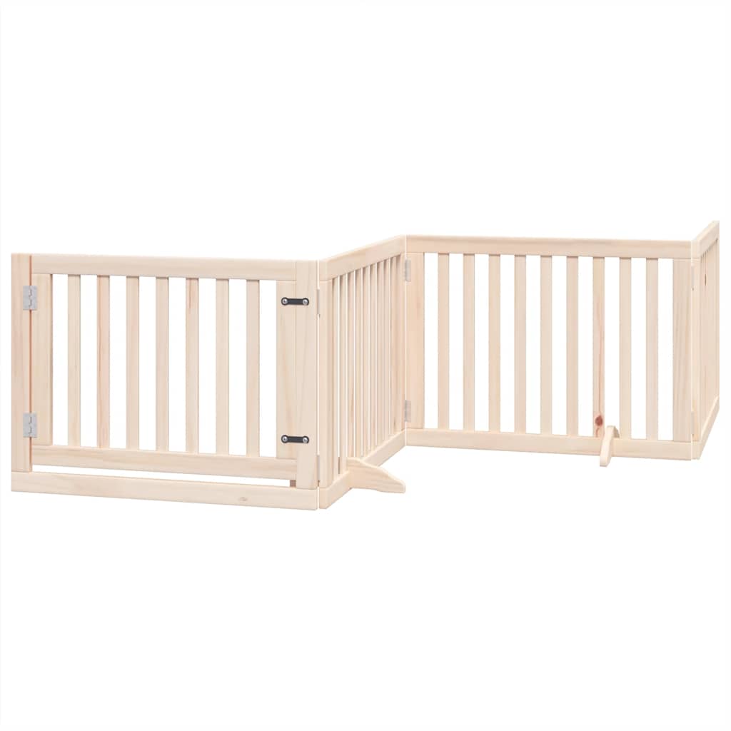 Zábrana pro psy s dvířky skládací 12 panelů 960 cm topol