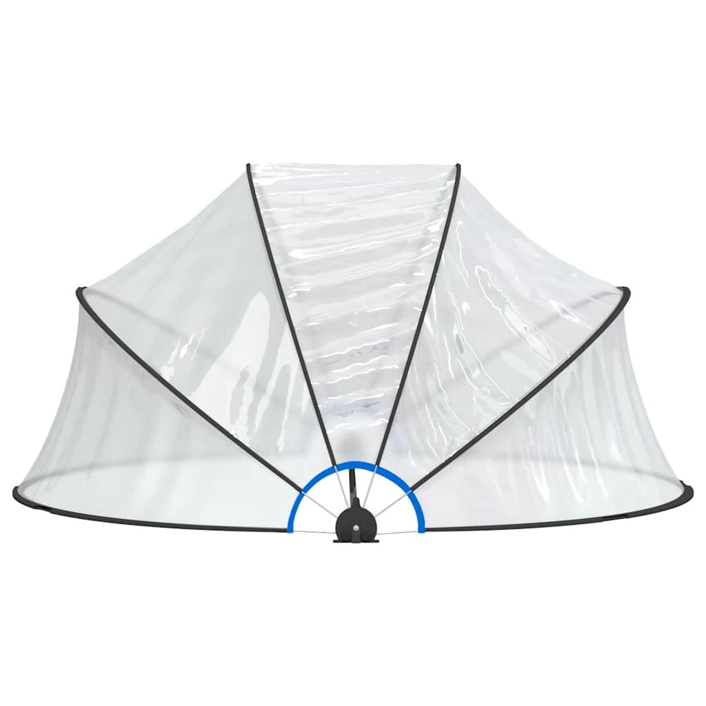 Kopule na bazén kulatá 315 x 158 cm PVC