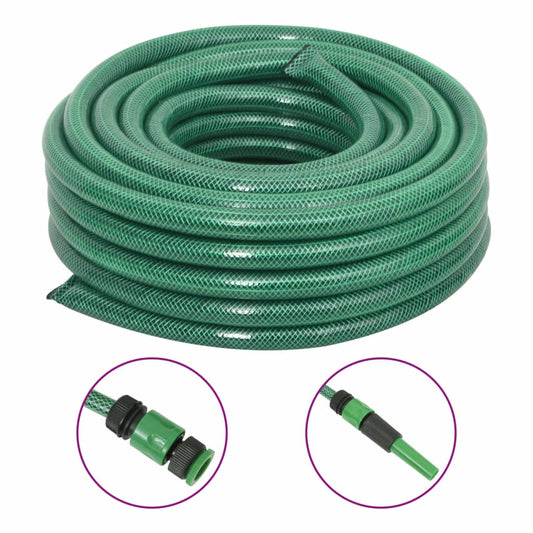 Zahradní hadice se sadou koncovek zelená 0,75" 30 m PVC