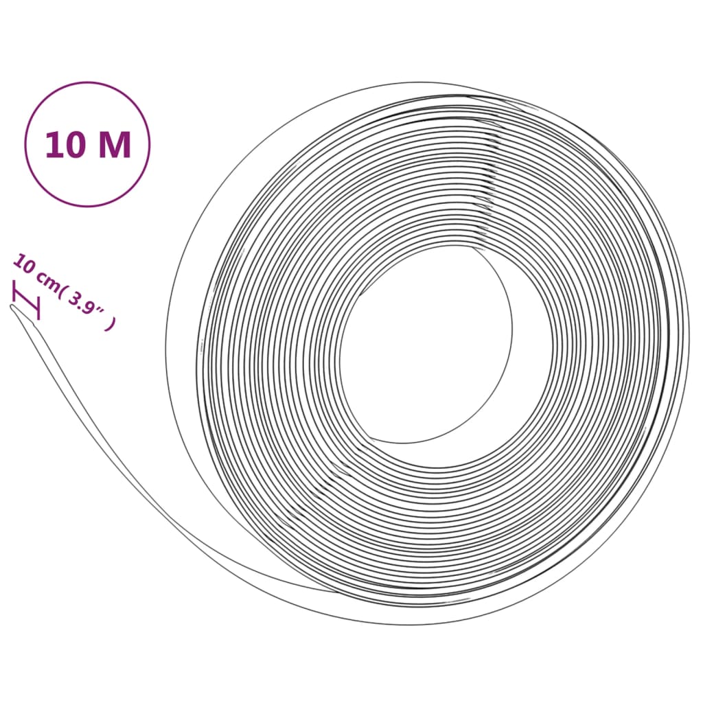 Travní lemy 3 ks černé 10 m 10 cm polyethylen