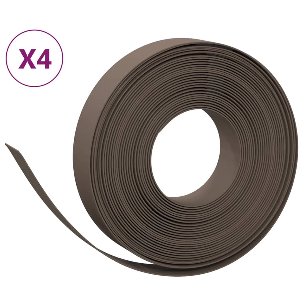 Travní lemy 4 ks hnědé 10 m 10 cm polyethylen