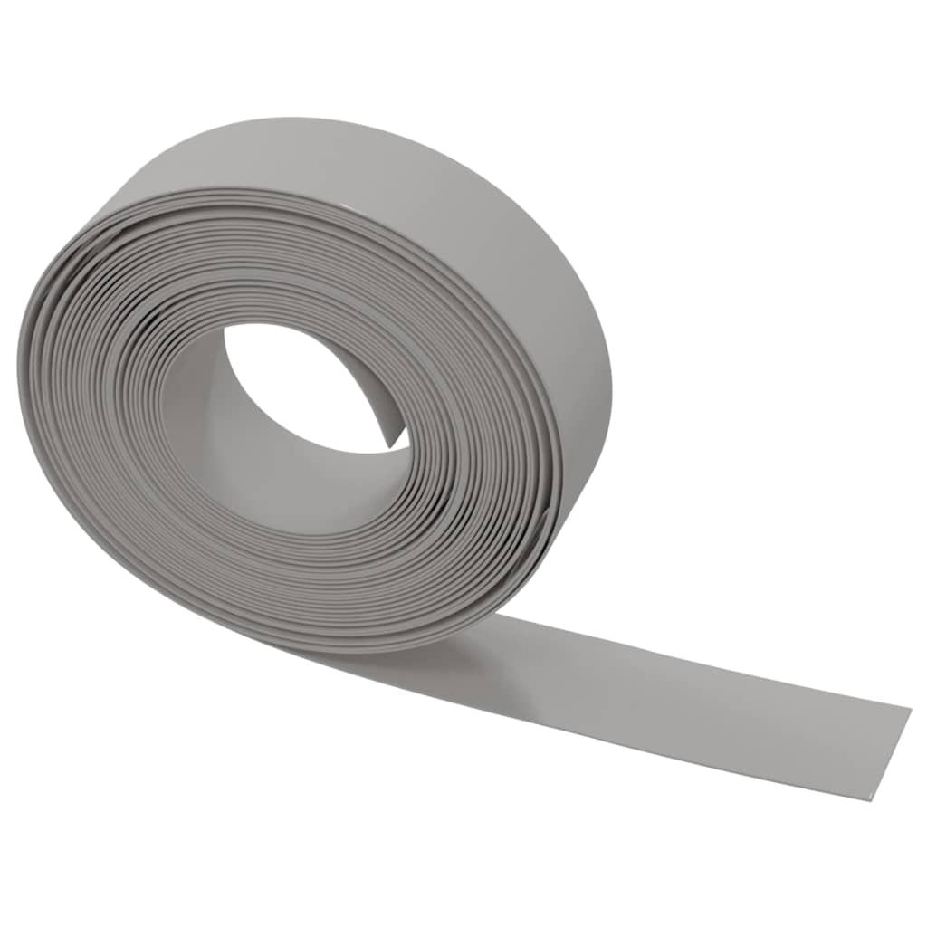 Travní lemy 4 ks šedé 10 m 15 cm polyethylen