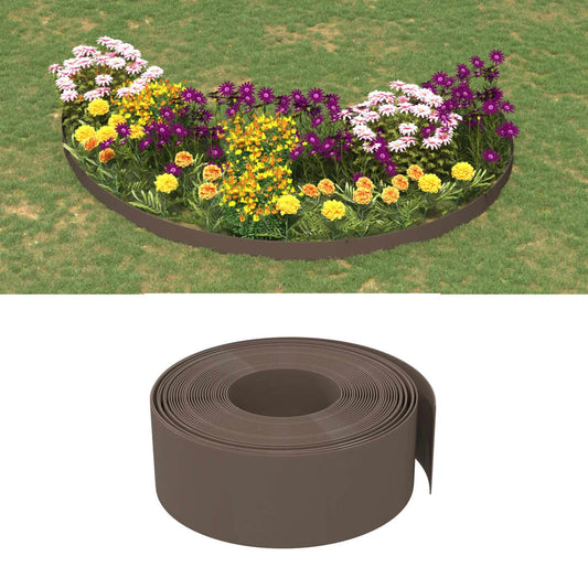 Travní lemy 4 ks hnědé 10 m 20 cm polyethylen