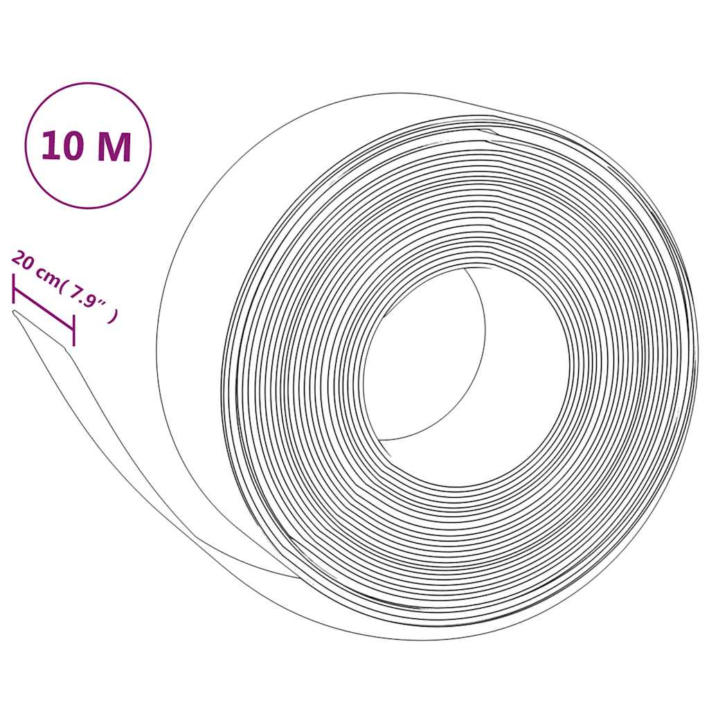 Travní lemy 5 ks hnědé 10 m 20 cm polyethylen