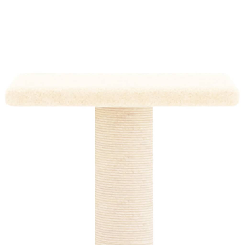 Škrabadlo pro kočky se sisalovými sloupky krémové 73 cm