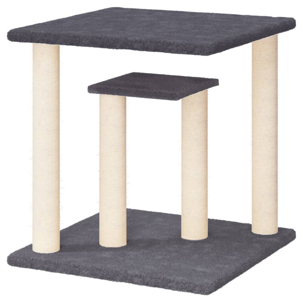 Škrabadlo pro kočky s plošinami tmavě šedé 50 cm