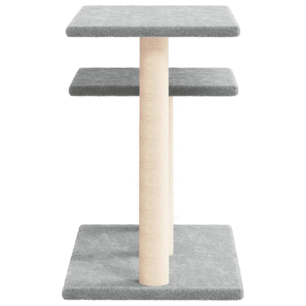 Škrabadlo pro kočky s plošinami světle šedé 62,5 cm