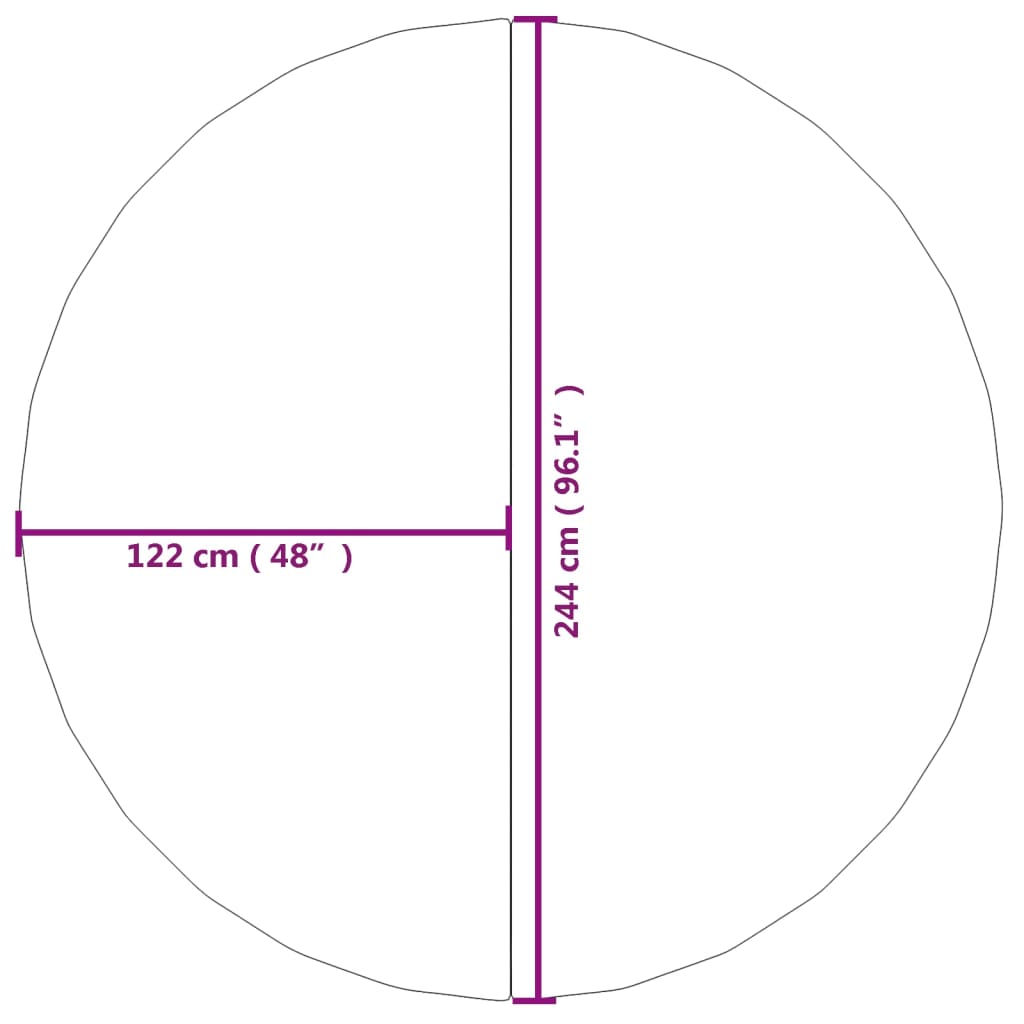 Podložka pod bazén světle šedá Ø244 cm polyesterová geotextilie