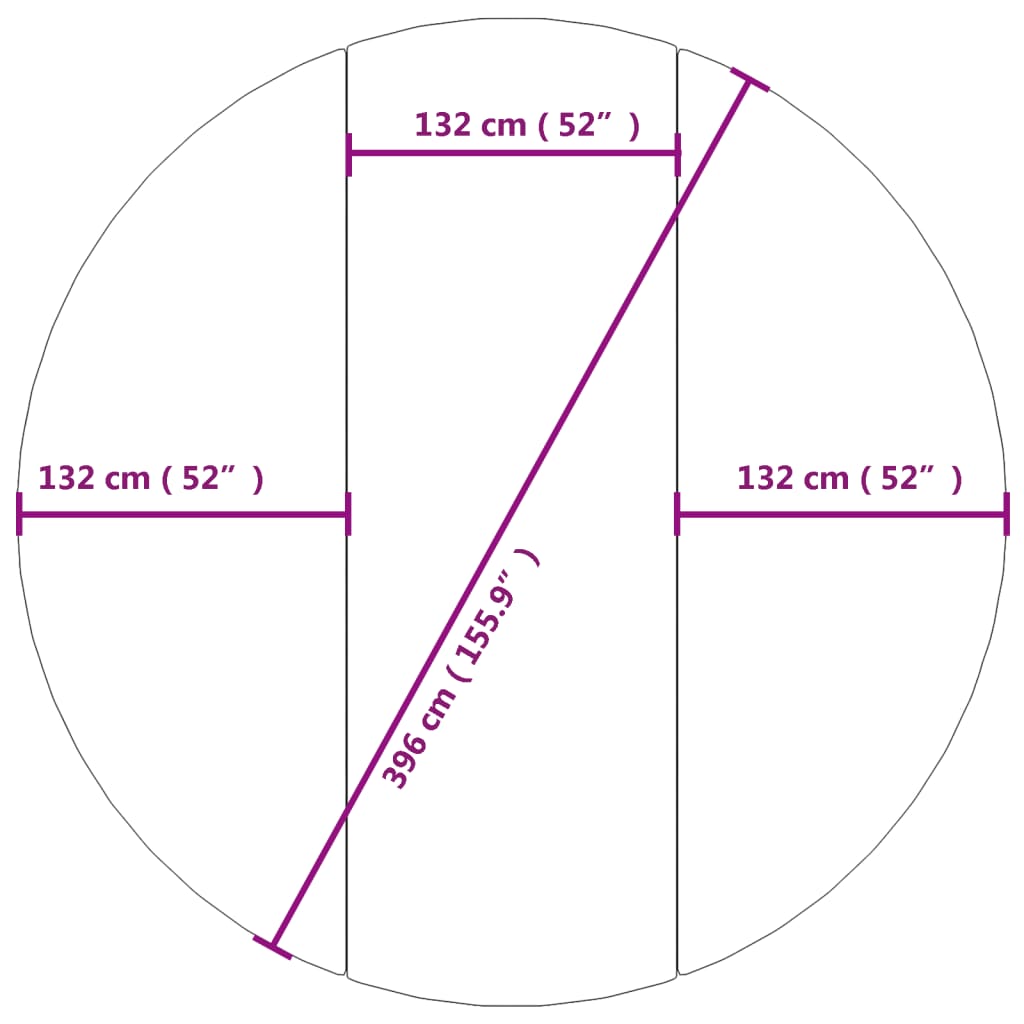 Podložka pod bazén světle šedá Ø396 cm polyesterová geotextilie