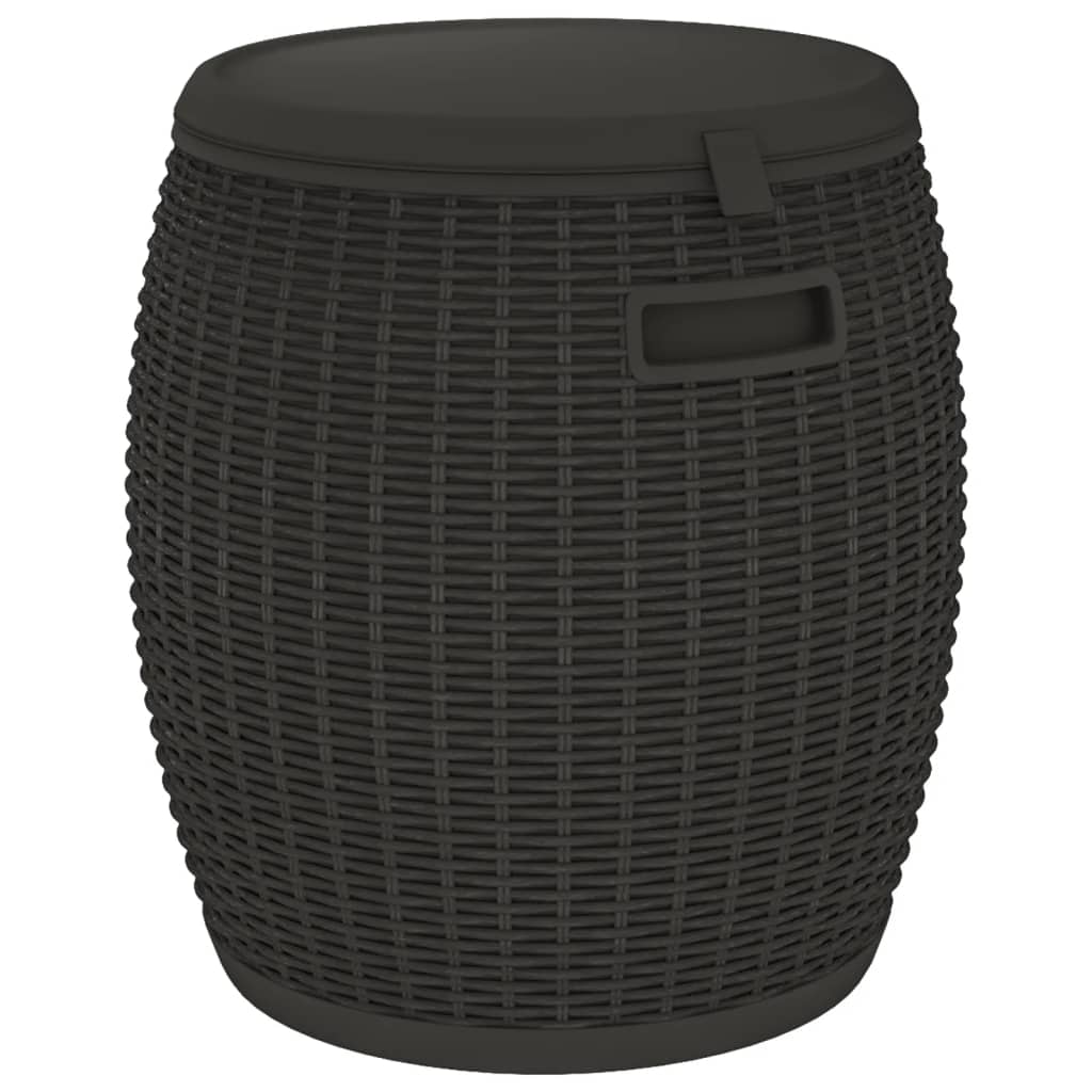 Zahradní úložný box 4 v 1 černý polypropylen