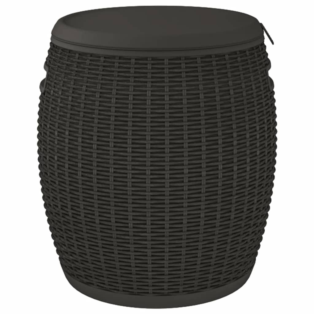 Zahradní úložný box 4 v 1 černý polypropylen