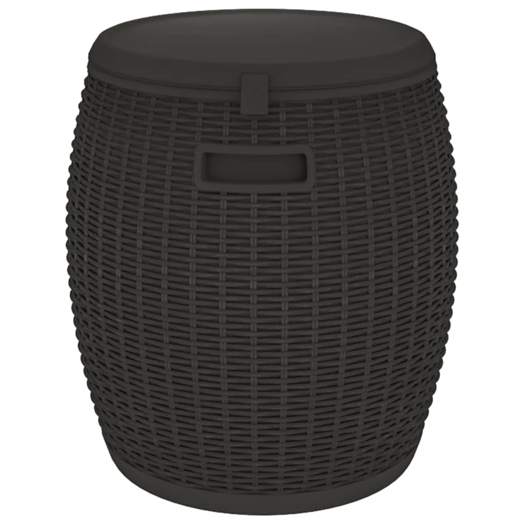 Zahradní úložný box 4 v 1 černý polypropylen