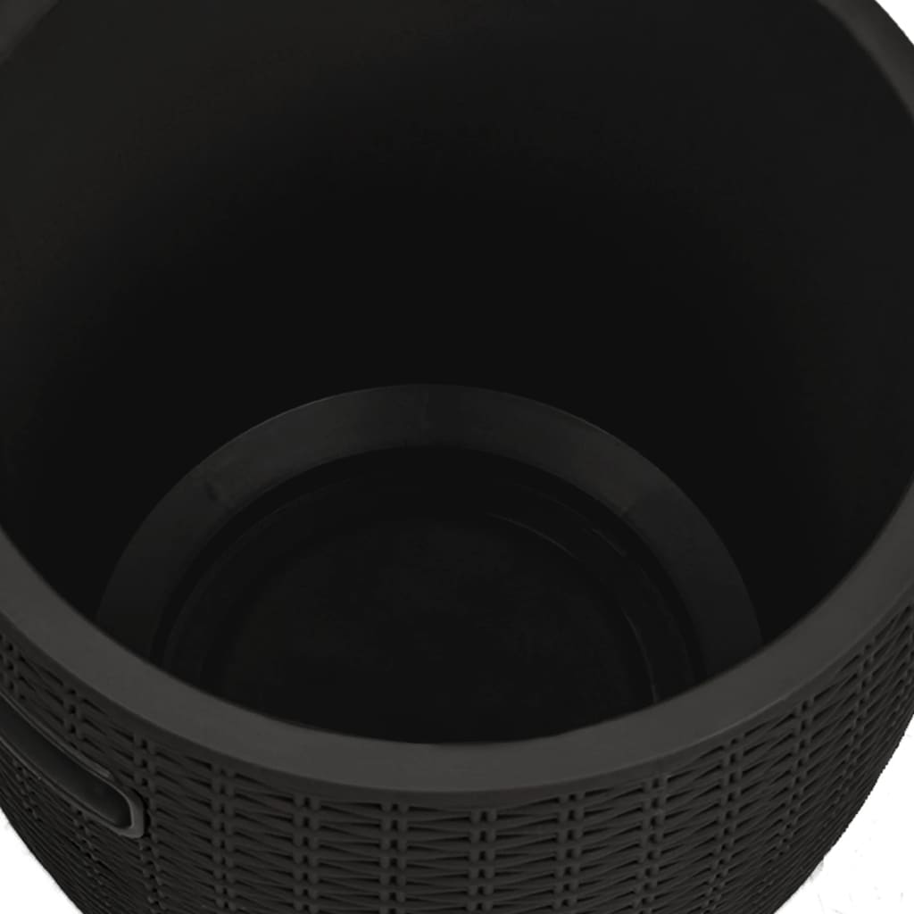 Zahradní úložný box 4 v 1 černý polypropylen