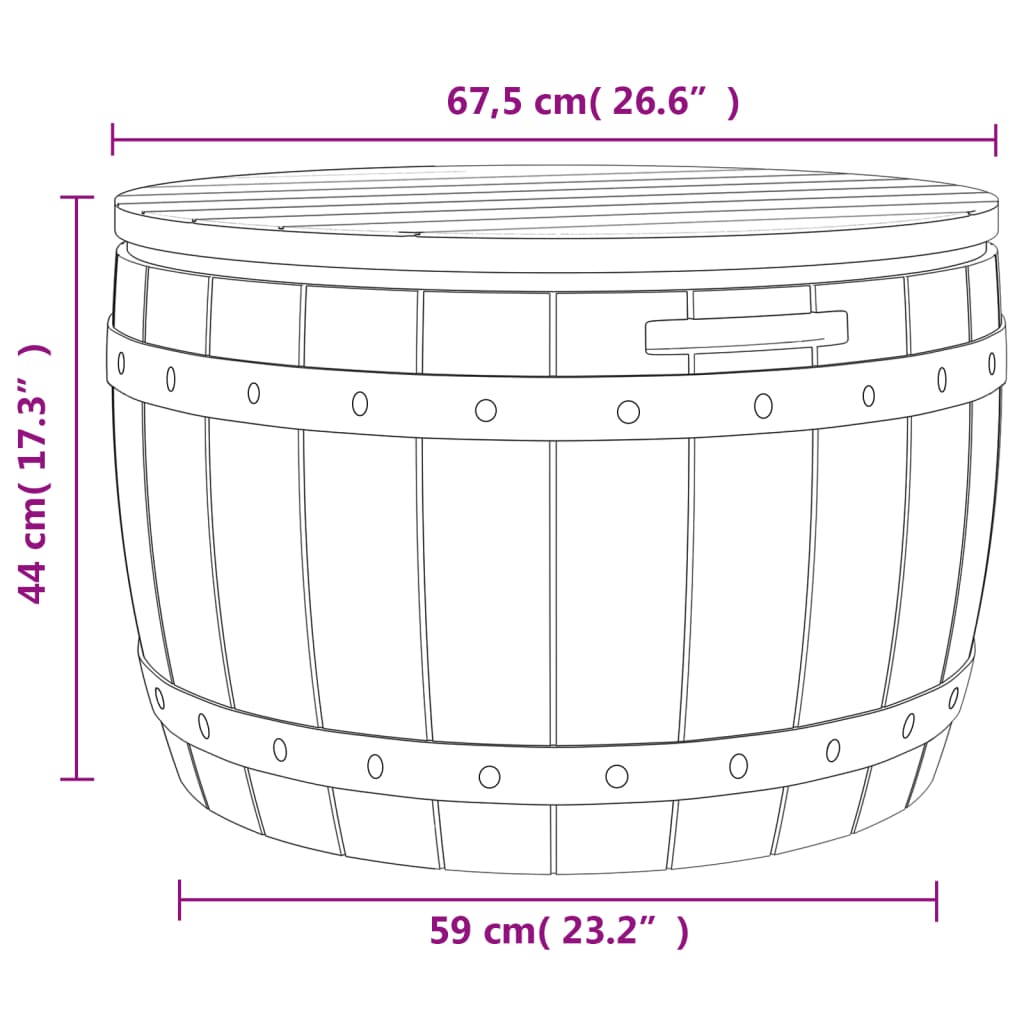 Zahradní úložný box 3 v 1 světle hnědý polypropylen