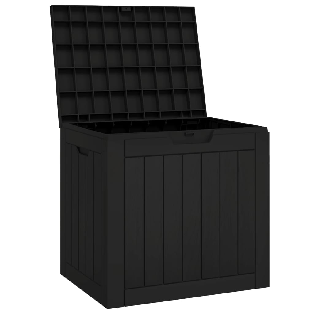 Zahradní úložný box černý 55,5 x 43 x 53 cm polypropylen