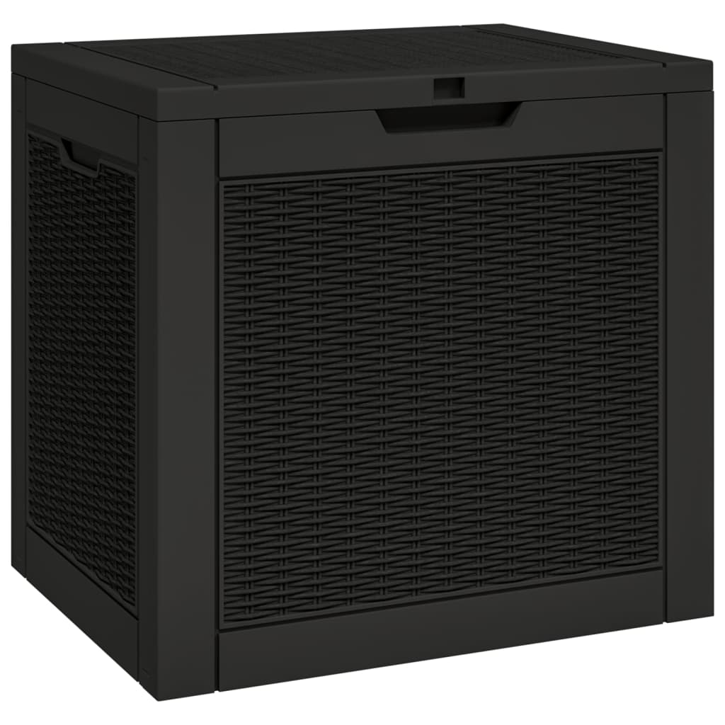 Zahradní úložný box černý 55,5 x 43 x 53 cm polypropylen