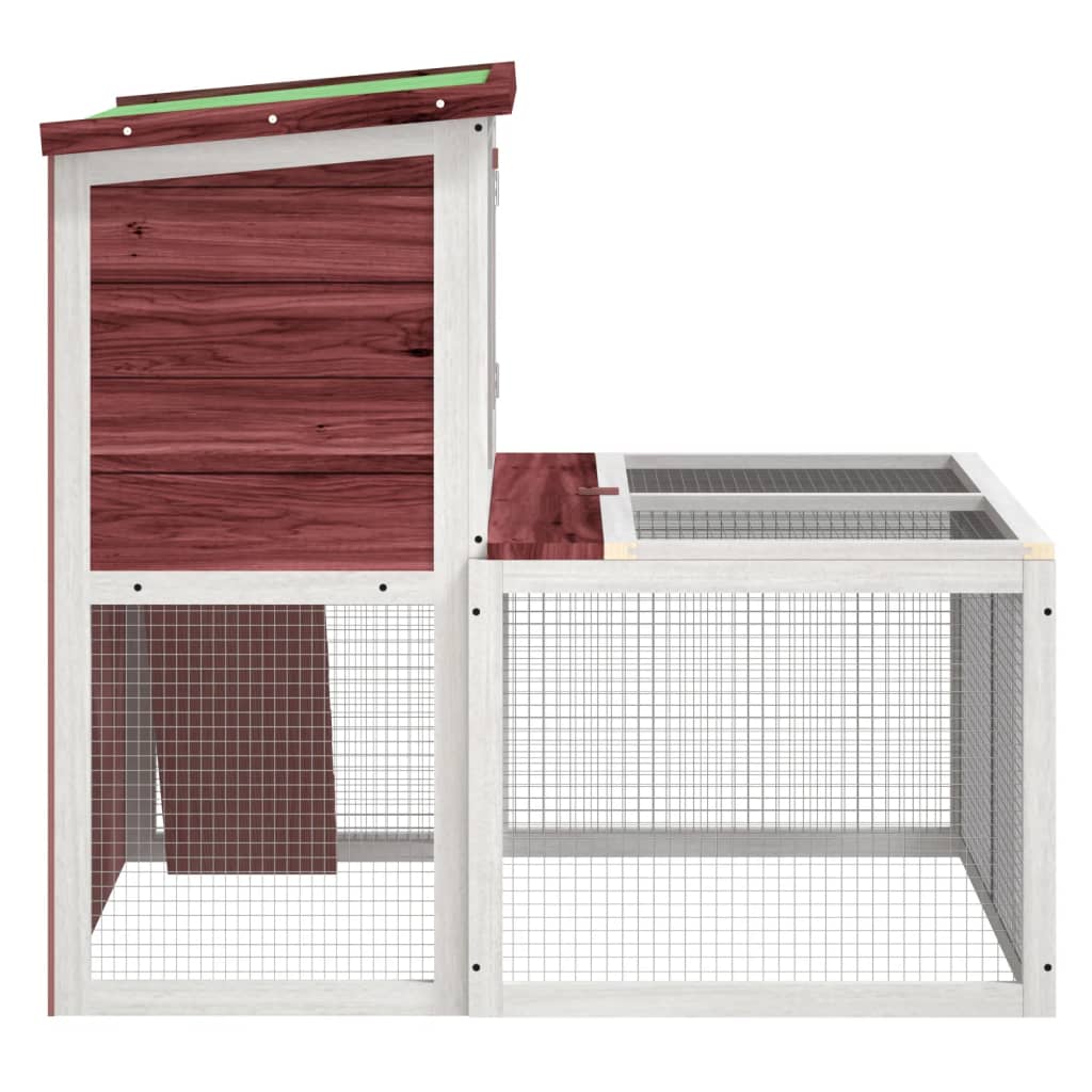 Králíkárna moka 102 x 90 x 84,5 cm masivní borové dřevo