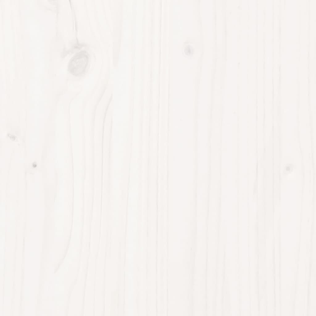 Zahradní lavice bílá 110 x 38 x 45 cm masivní borové dřevo