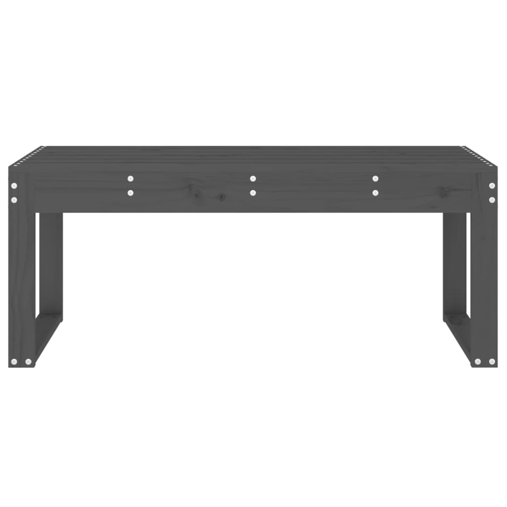Zahradní lavice šedá 110 x 38 x 45 cm masivní borové dřevo