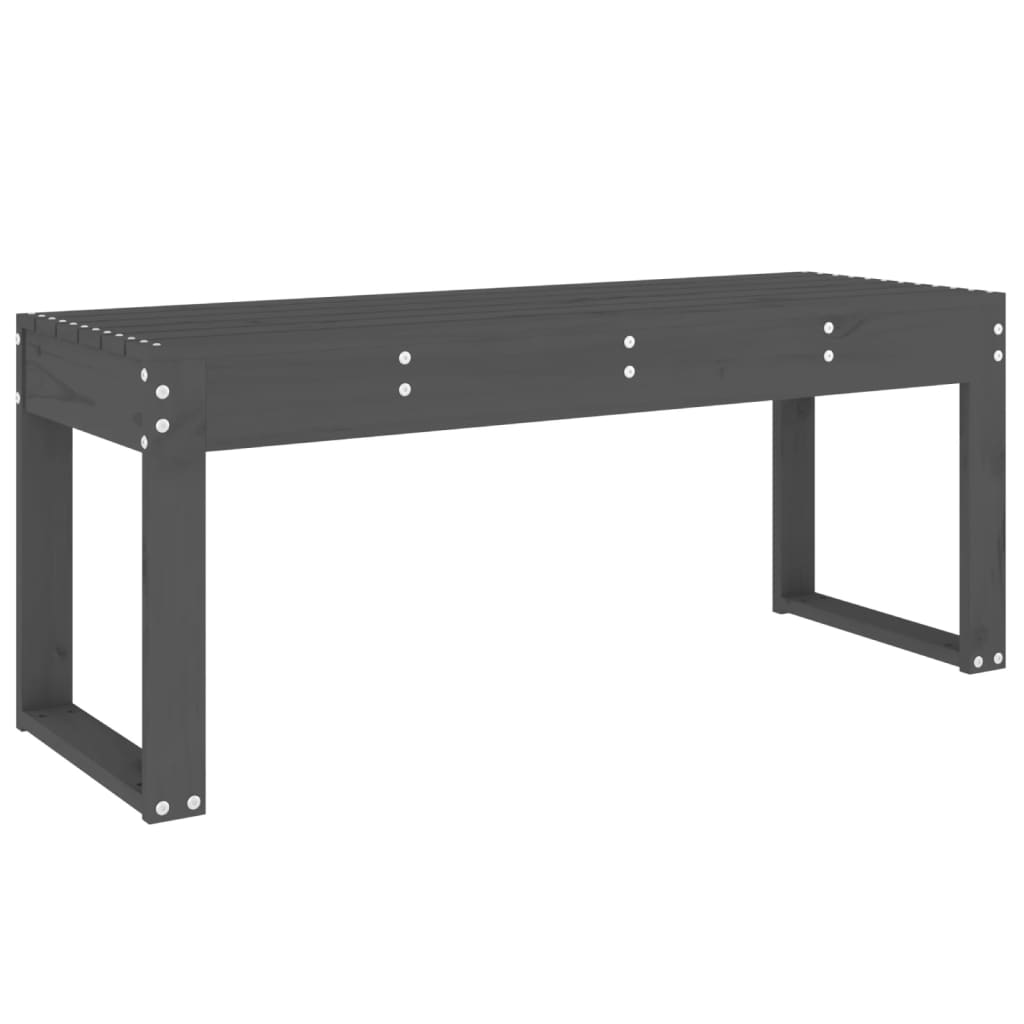 Zahradní lavice šedá 110 x 38 x 45 cm masivní borové dřevo