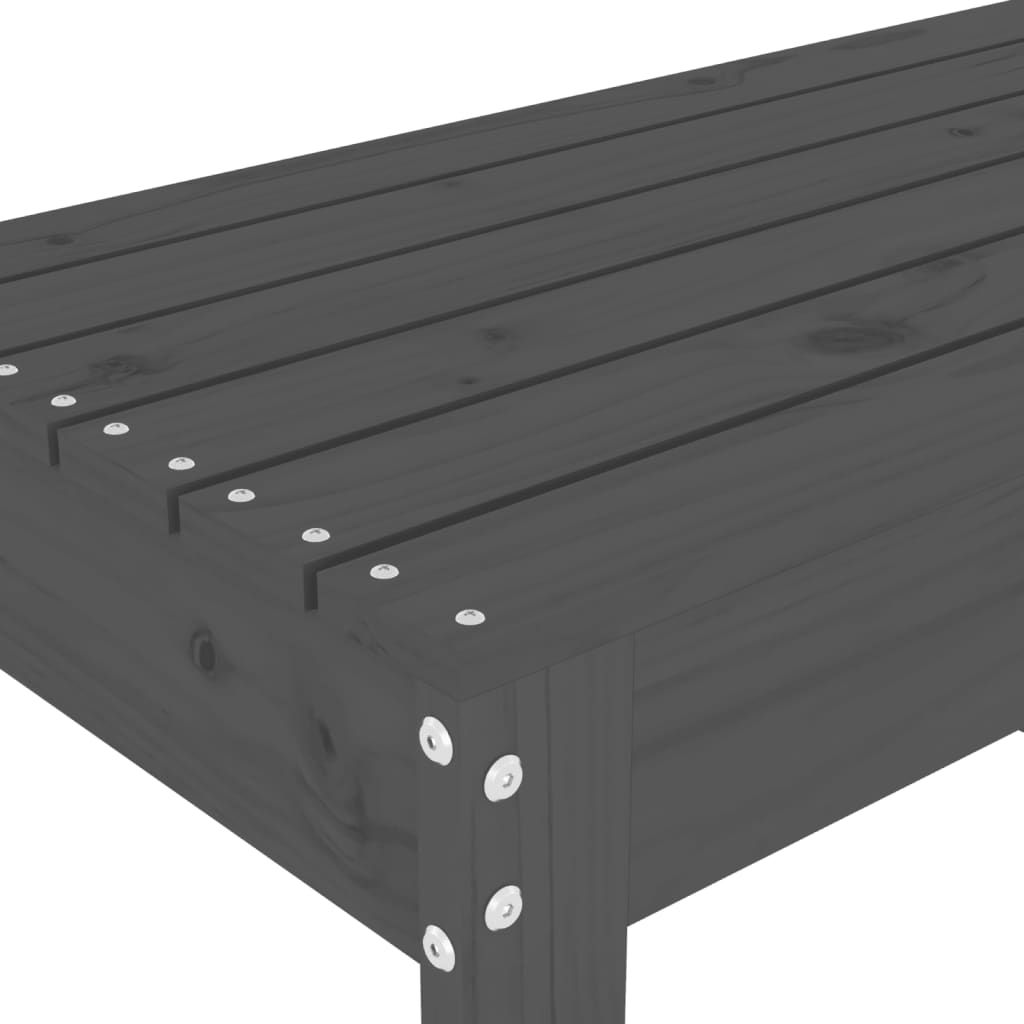 Zahradní lavice šedá 110 x 38 x 45 cm masivní borové dřevo