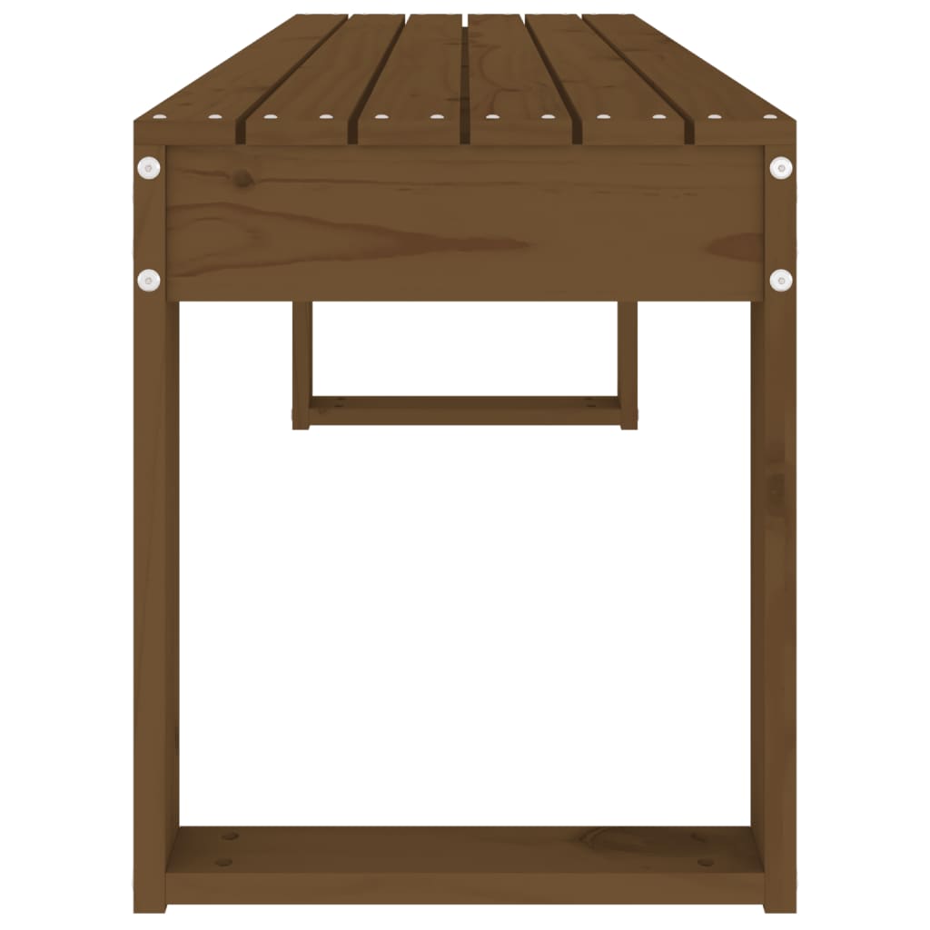 Zahradní lavice medově hnědá 110x38x45 cm masivní borové dřevo