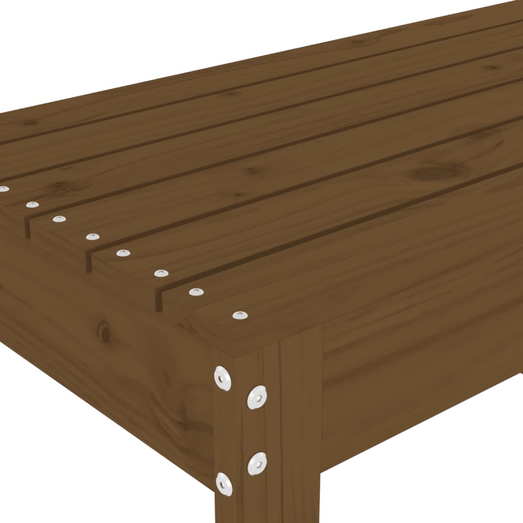 Zahradní lavice medově hnědá 110x38x45 cm masivní borové dřevo